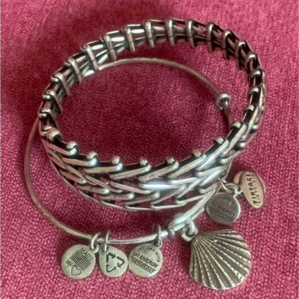 Alex & Ani expandable bracelets - silver finish